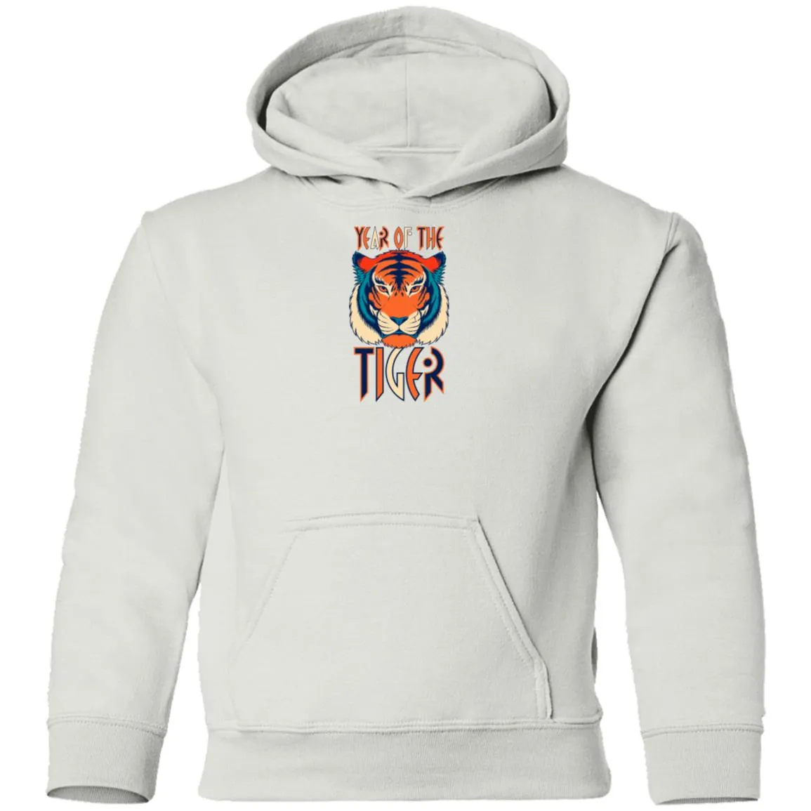 2022 Year Of The Tiger  Youth Pullover Hoodie (New Year Design)