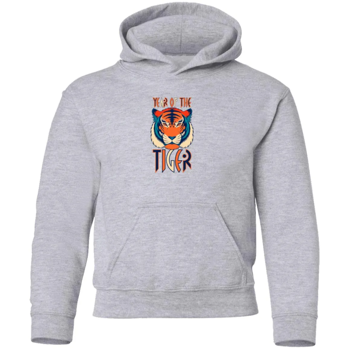 2022 Year Of The Tiger  Youth Pullover Hoodie (New Year Design)