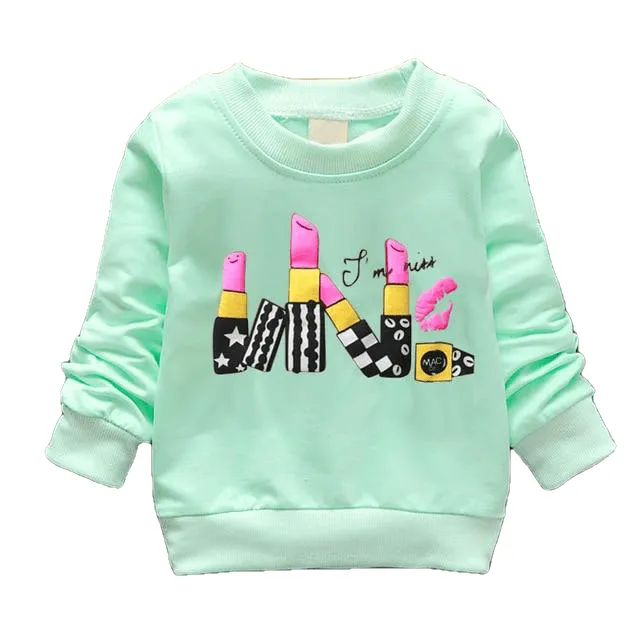 6 Cats Long Sleeves Sweater Girls Kids T-Shirt Clothes