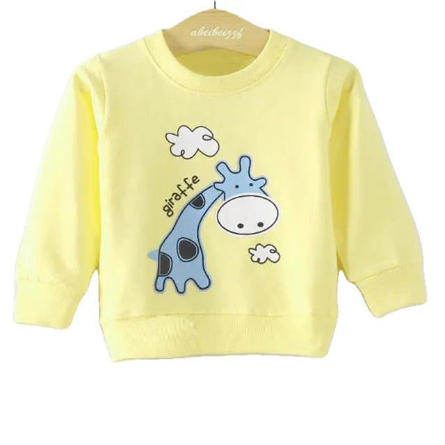 6 Cats Long Sleeves Sweater Girls Kids T-Shirt Clothes