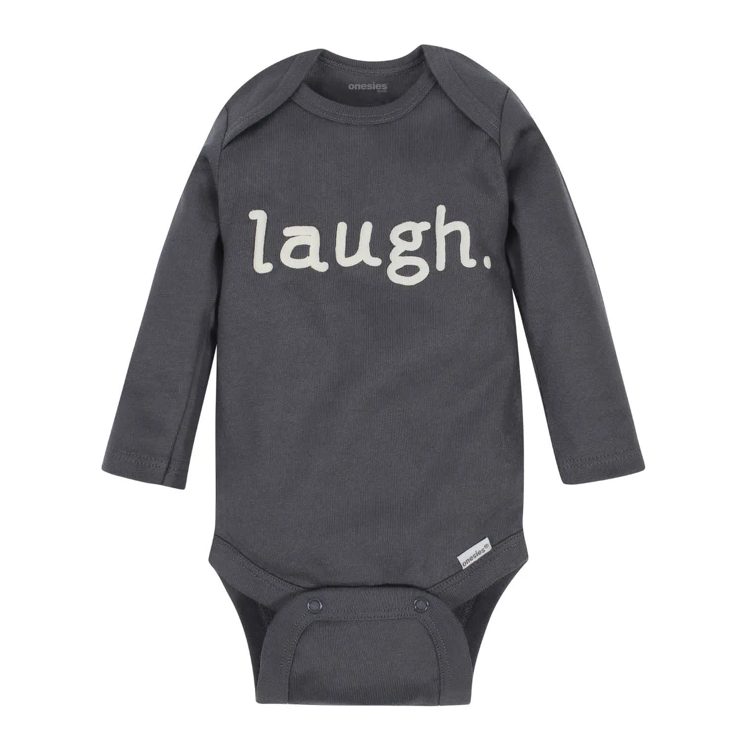 6-Pack Baby Neutral Words Long Sleeve Onesies® Brand Bodysuits