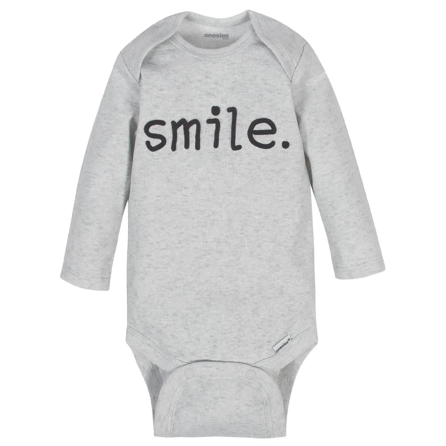 6-Pack Baby Neutral Words Long Sleeve Onesies® Brand Bodysuits