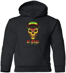 Be Afraid Halloween Costume  Youth Pullover Hoodie