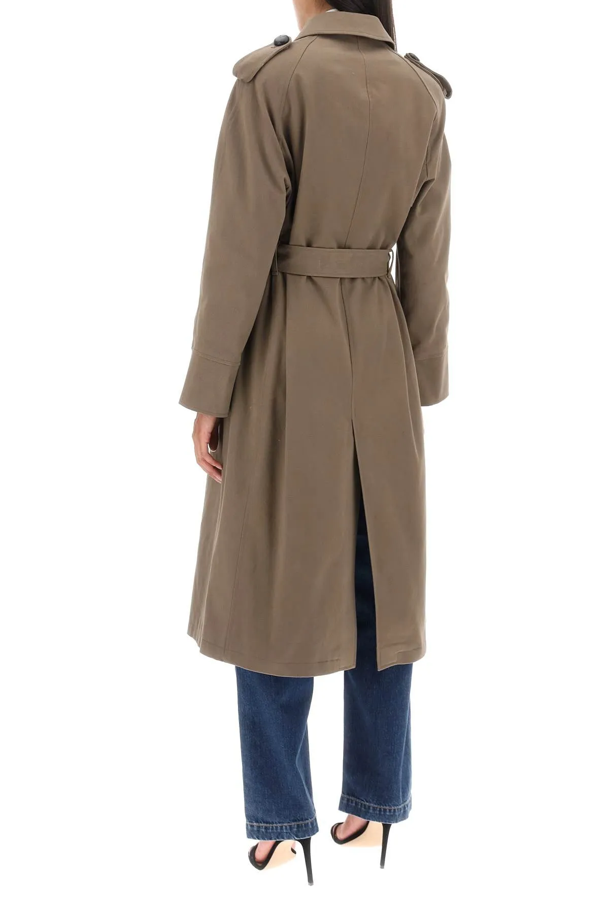 bigli' cotton double-breasted trench coat