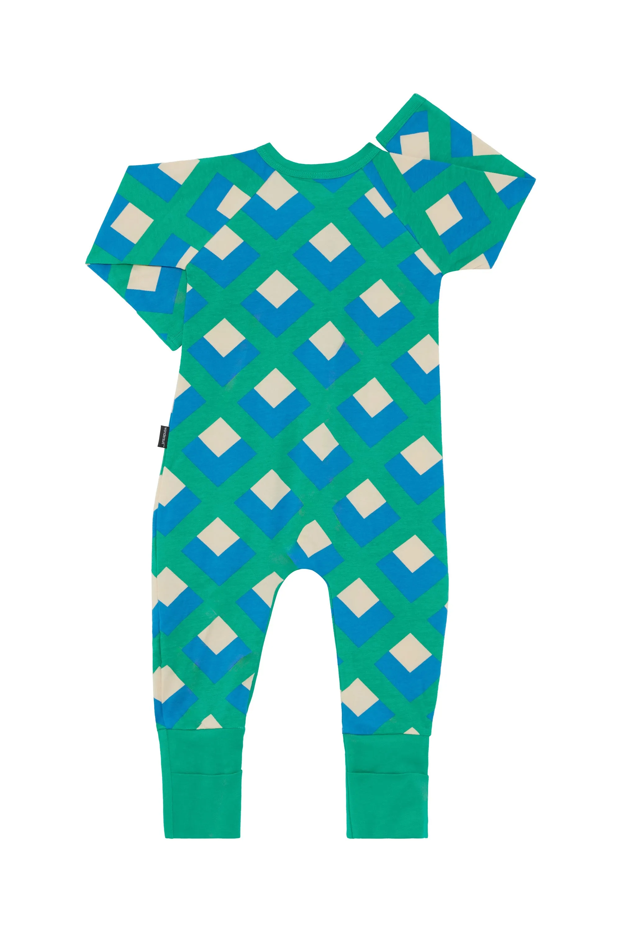 Bonds Zip Wondersuit - Diamond Dazzle Green Blue