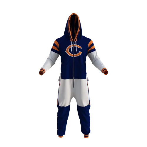 Chicago Bears NFL Hockey Sockey Men's Navy Team Uniform Onesie