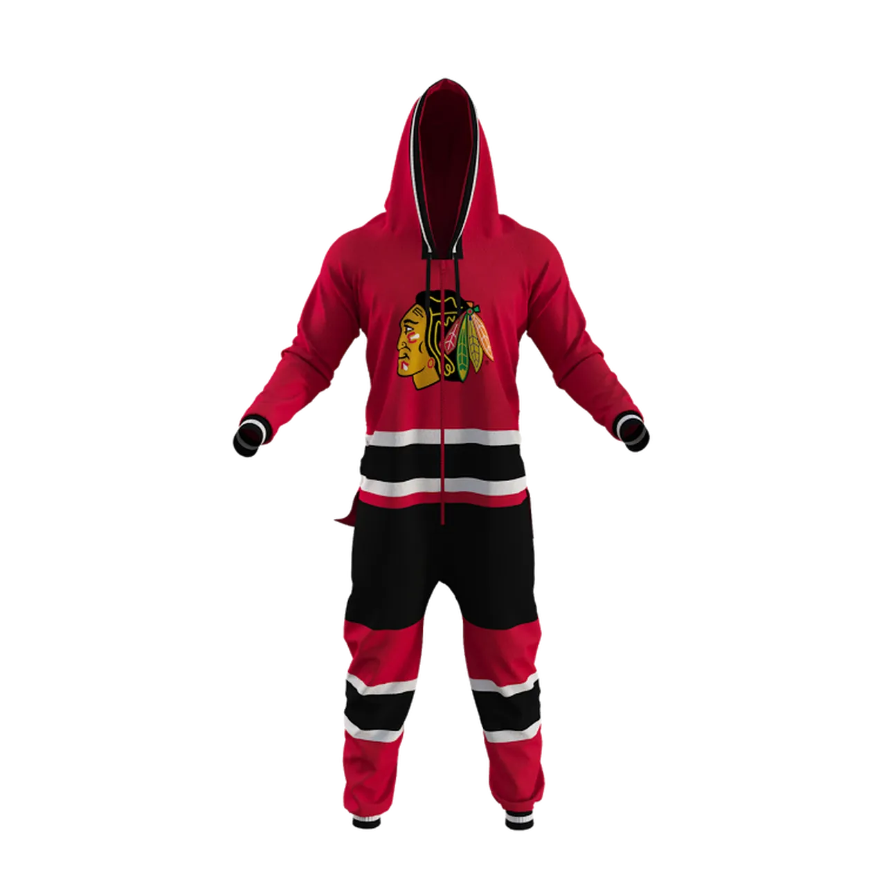 Chicago Blackhawks NHL Hockey Sockey Men's Red Team Uniform Onesie