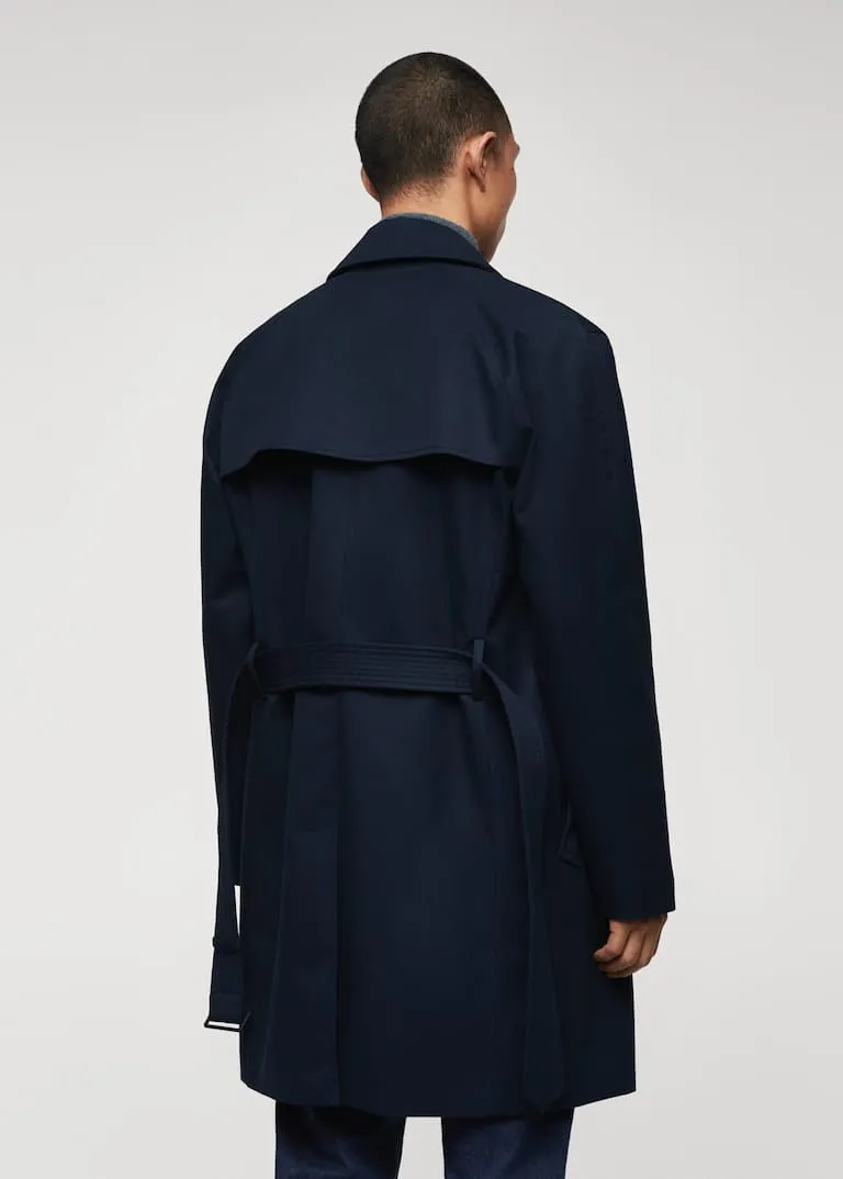 Classic water-repellent trench coat