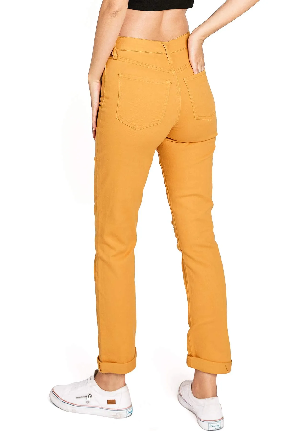 Color Wash Straight Leg Jeans