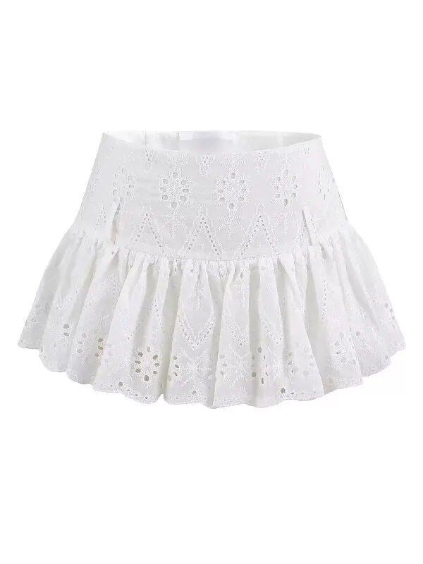 Coquette lace hollow-out skirt