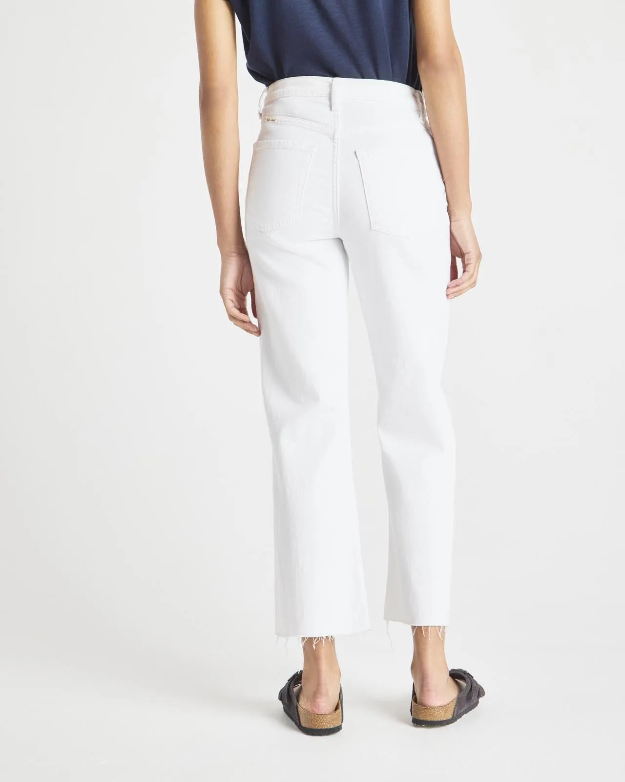 Cropped Wide Leg Jean in White