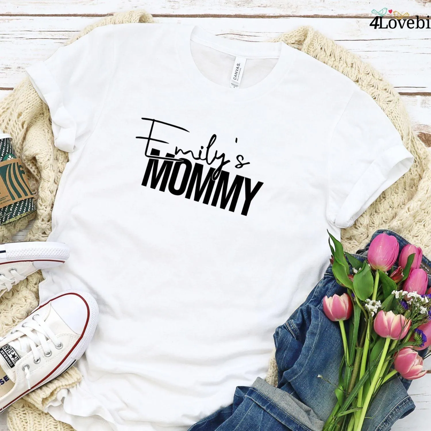 Custom Matching Outfits for Dad & Mom with Kid's Names, Father's Day & New Mom Gifts