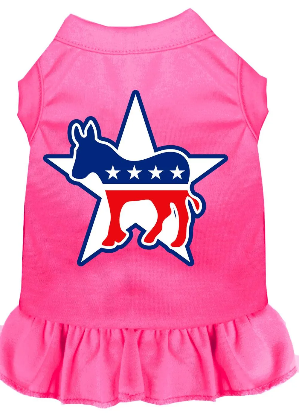 Democrat Screen Print Dress Bright Pink Med (12)