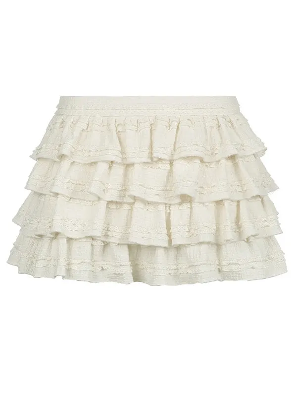 Dolores ruffled layers skirt