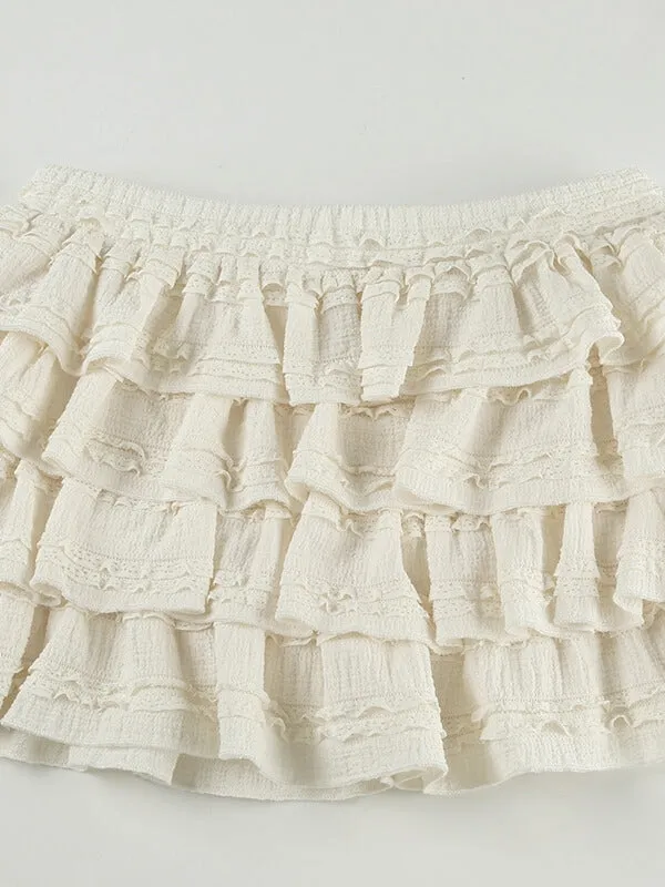 Dolores ruffled layers skirt