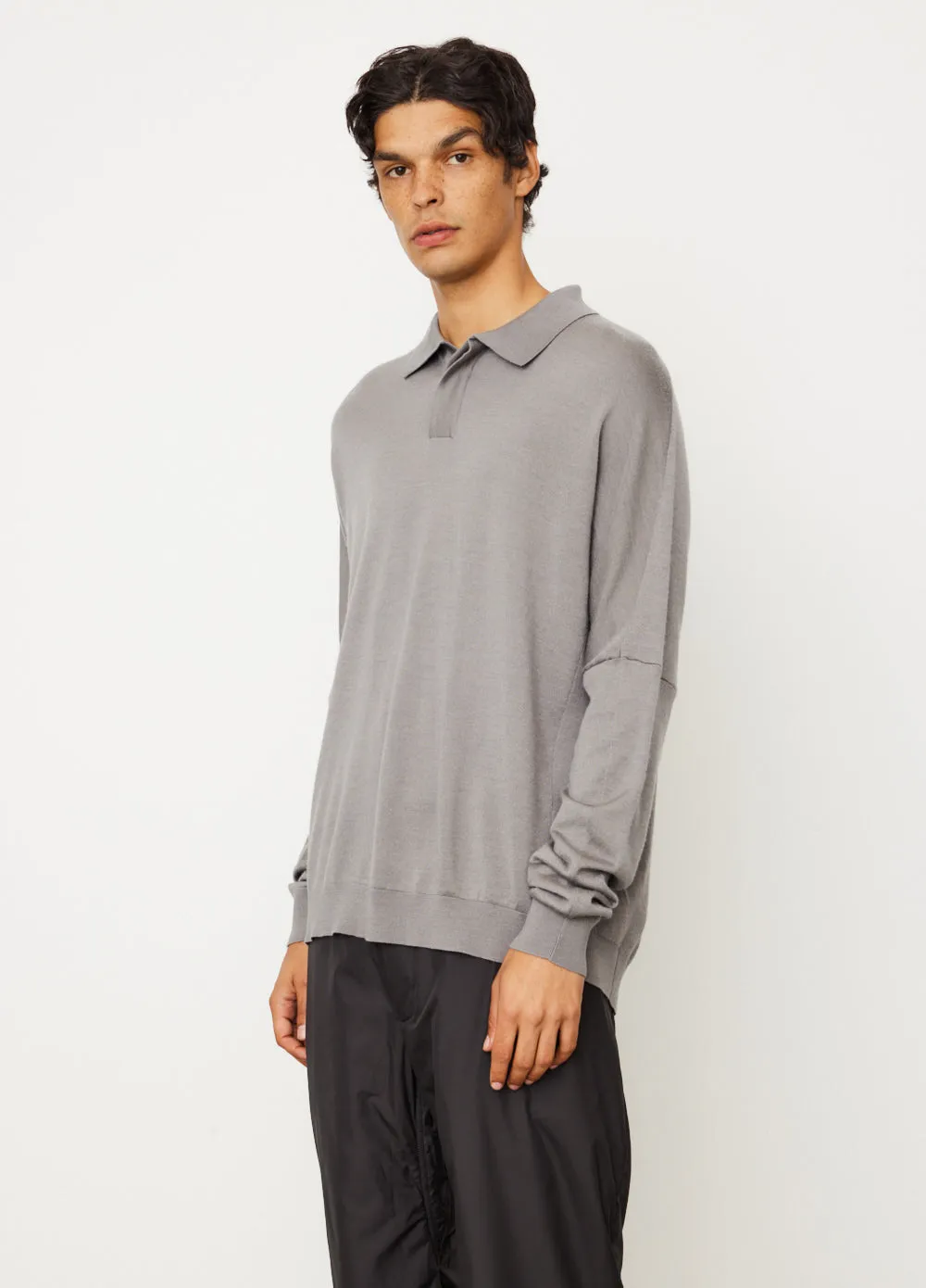 ESC Knit Long Sleeve Polo