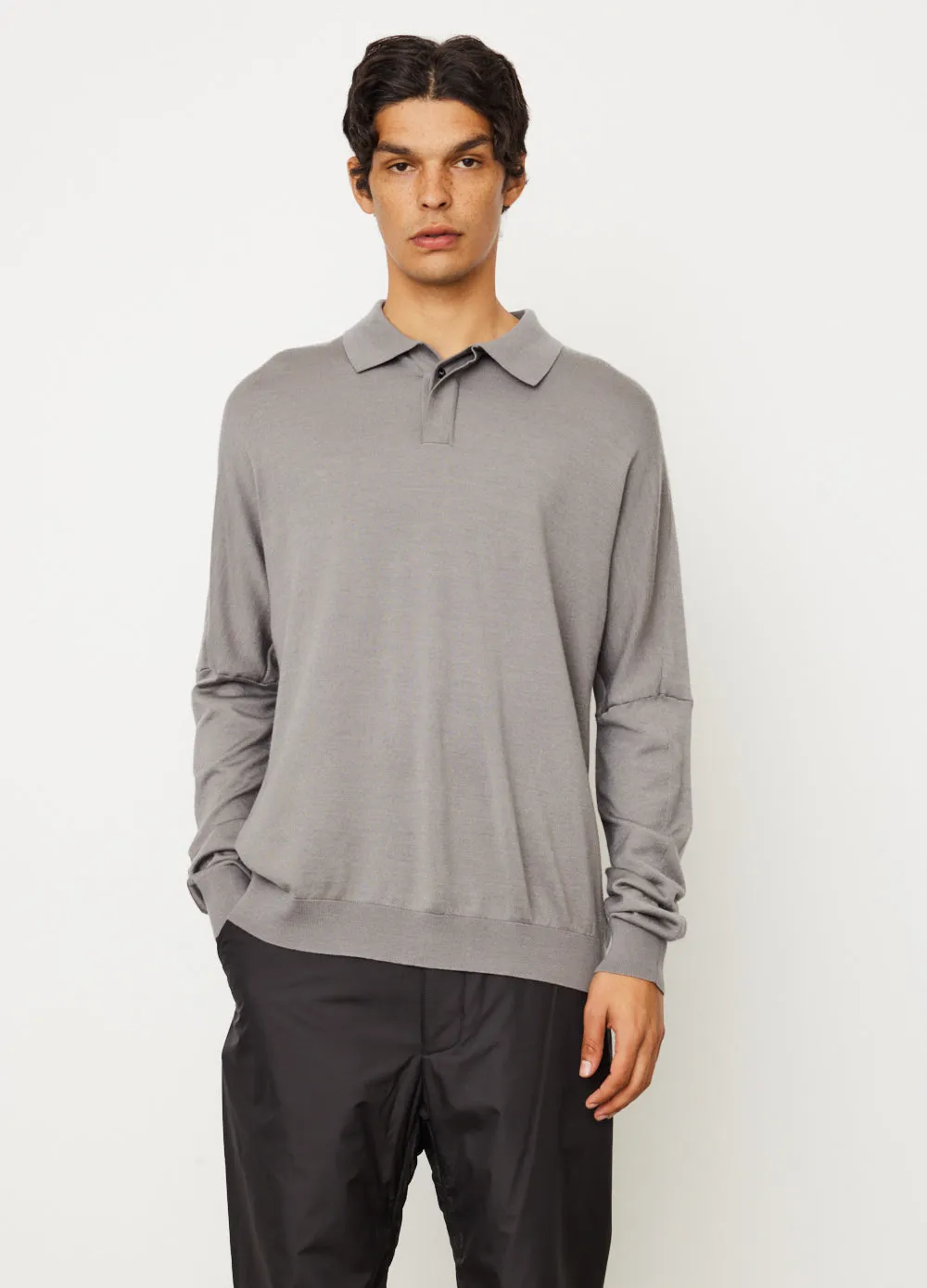 ESC Knit Long Sleeve Polo