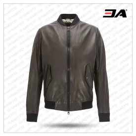 Fashion Leather Bomber Jacket in Light Weight