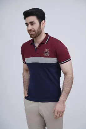 FASHION POLO NAVY MAROON