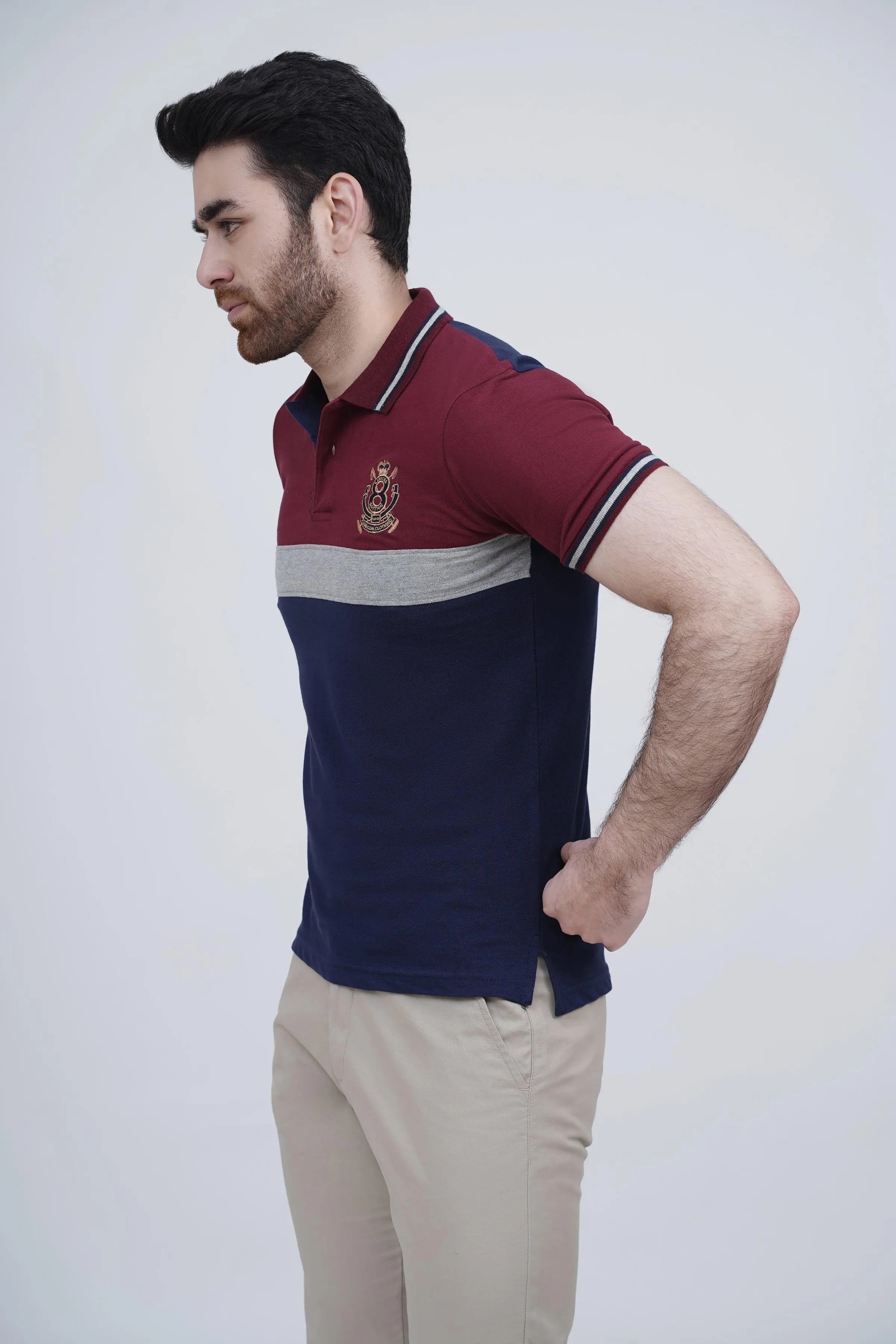 FASHION POLO NAVY MAROON