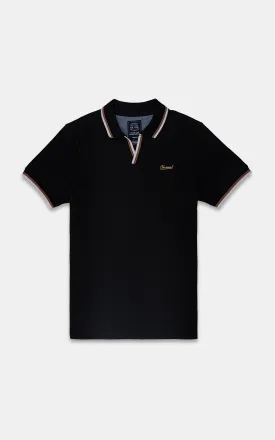 FASHION POLO SHIRT BLACK