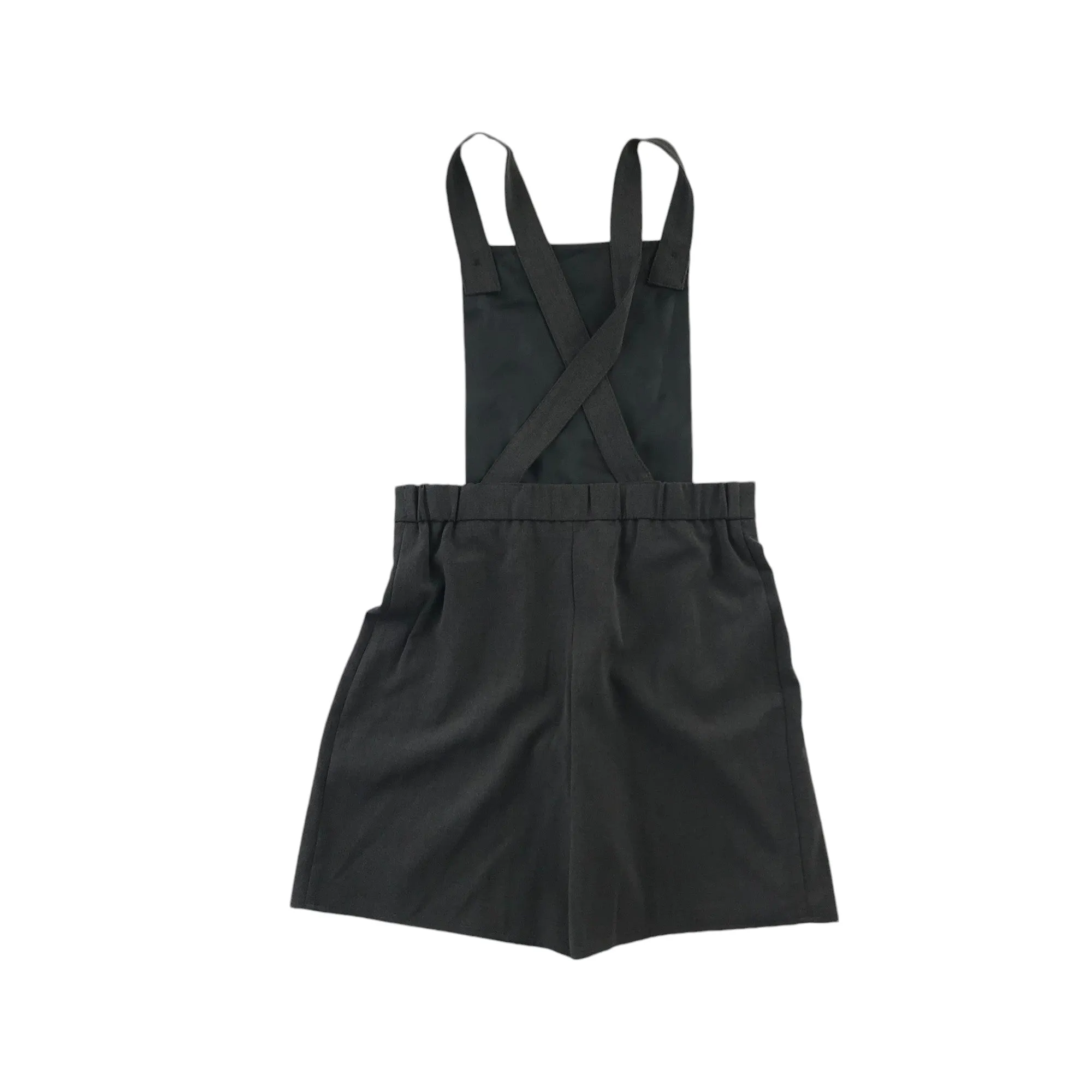 George school dungaree 7-8 years grey short leg pinafore style