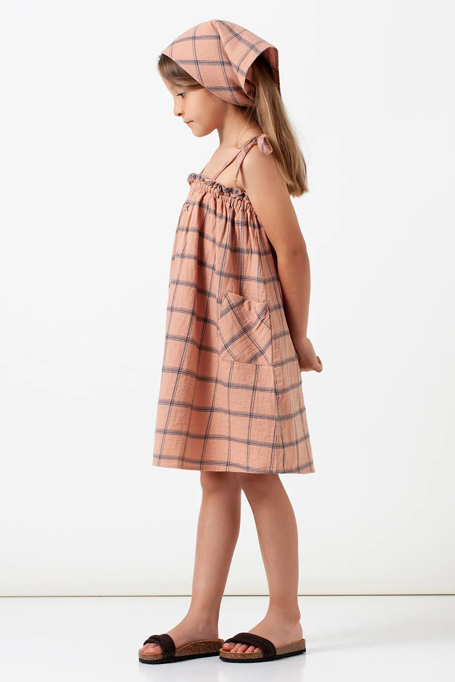 Girls Dress Tocoto Vintage Check Print