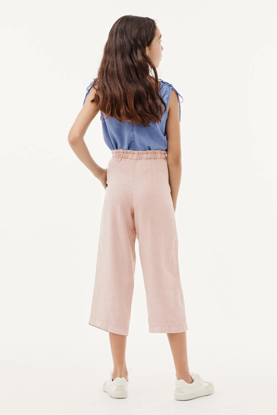 Girls Pants Bella Dahl Wide Leg Peach Clouds