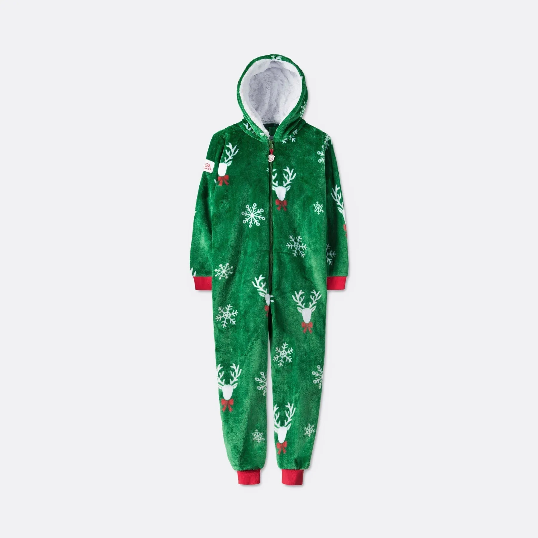 Grüner Rentier Onesie Kinder