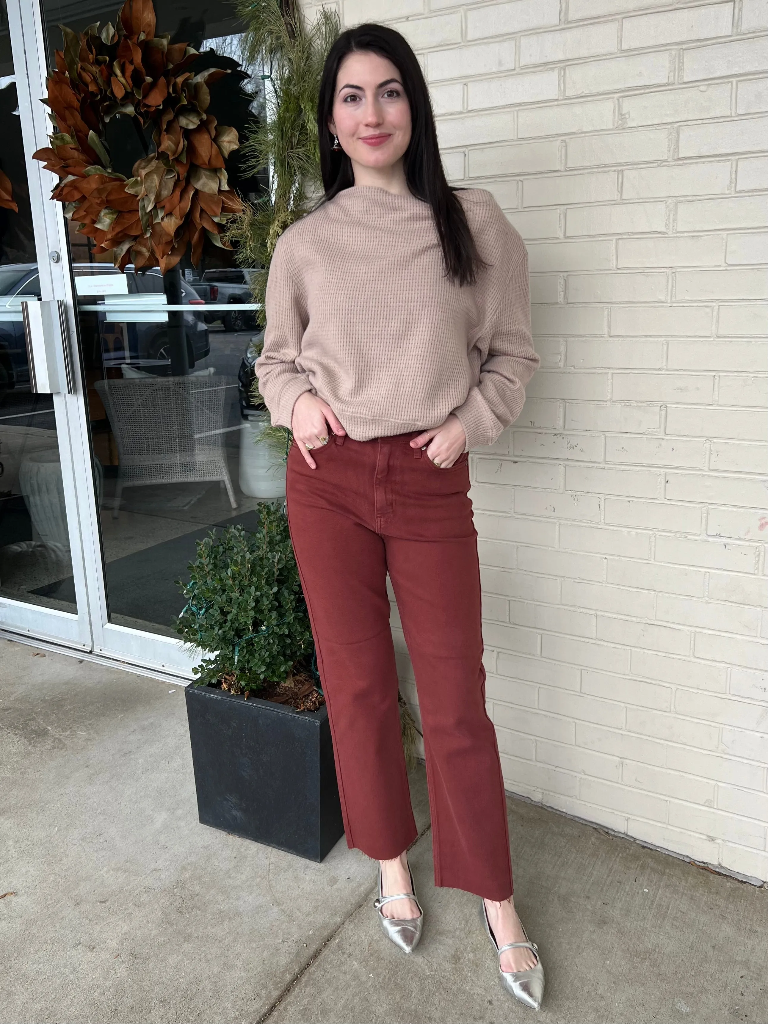 Hannah Crop Straight Jeans