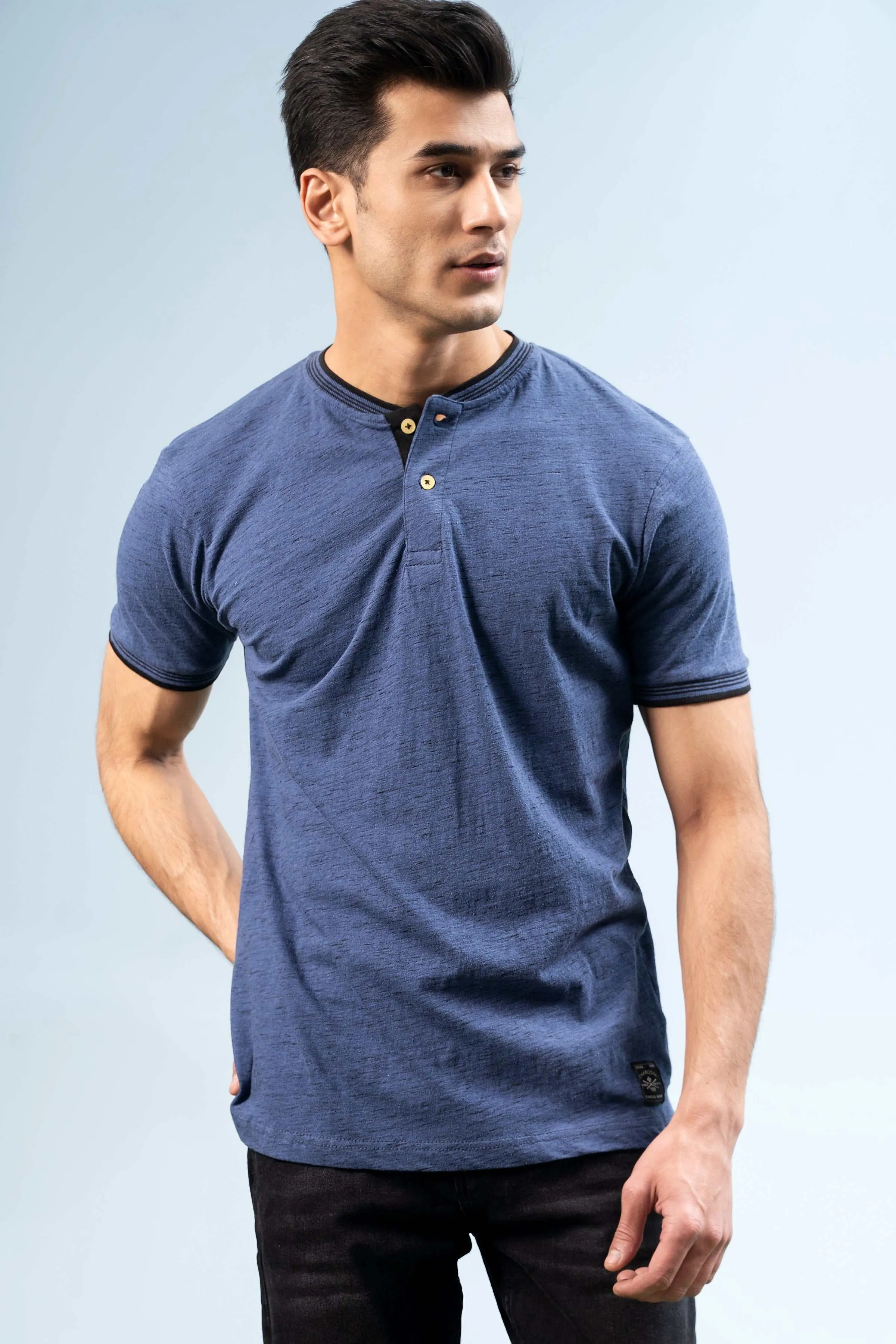 HENLEY SHIRT BLUE