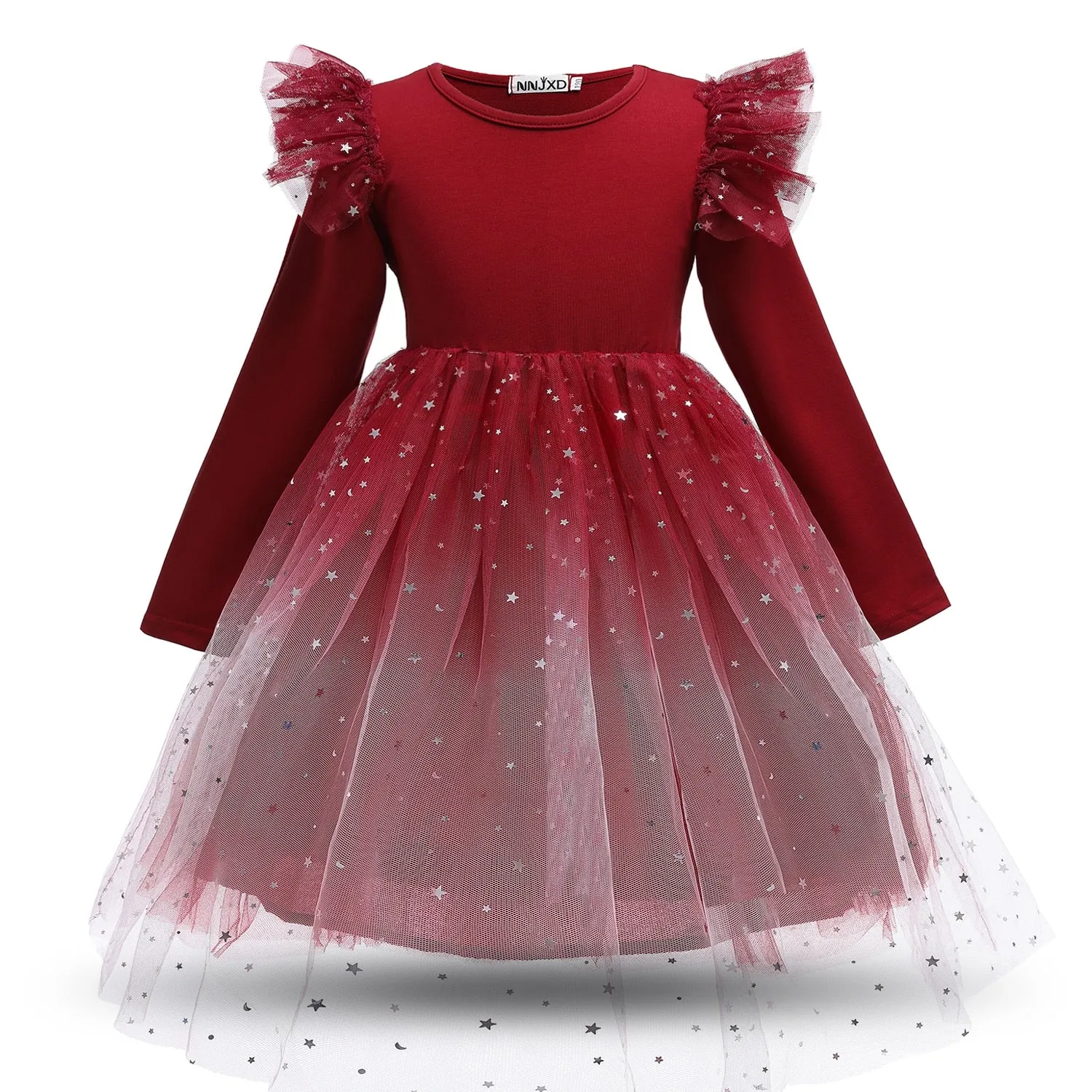 Kids Girl Wedding Dress Clothes Kids Cosplay Long Lantern Sleeve Costume Children Halloween Dress - KGD8361