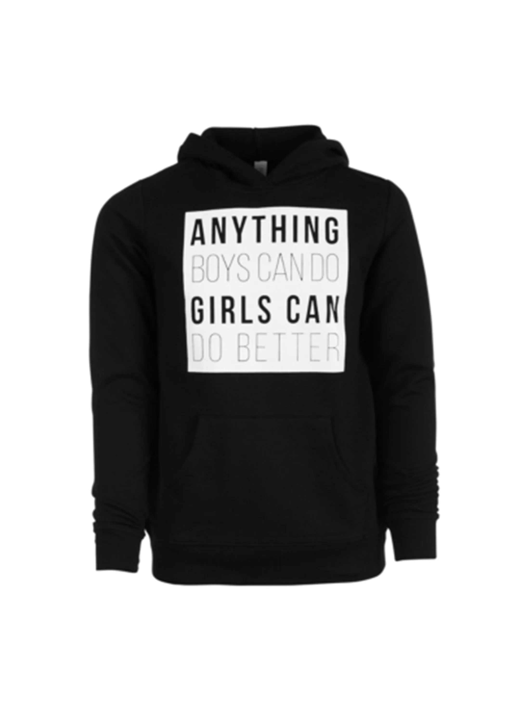 Kids Girl's Graphic Printed Hoodies,Black