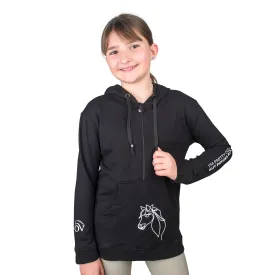 Kids' Horses Keep Me Stable Hoodie - Black