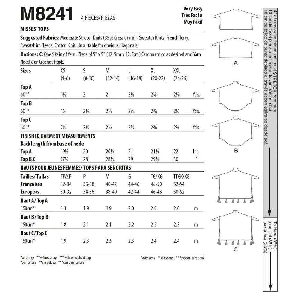 M8241 Misses' Tops (size: XS-S-M-L-XL-XXL)