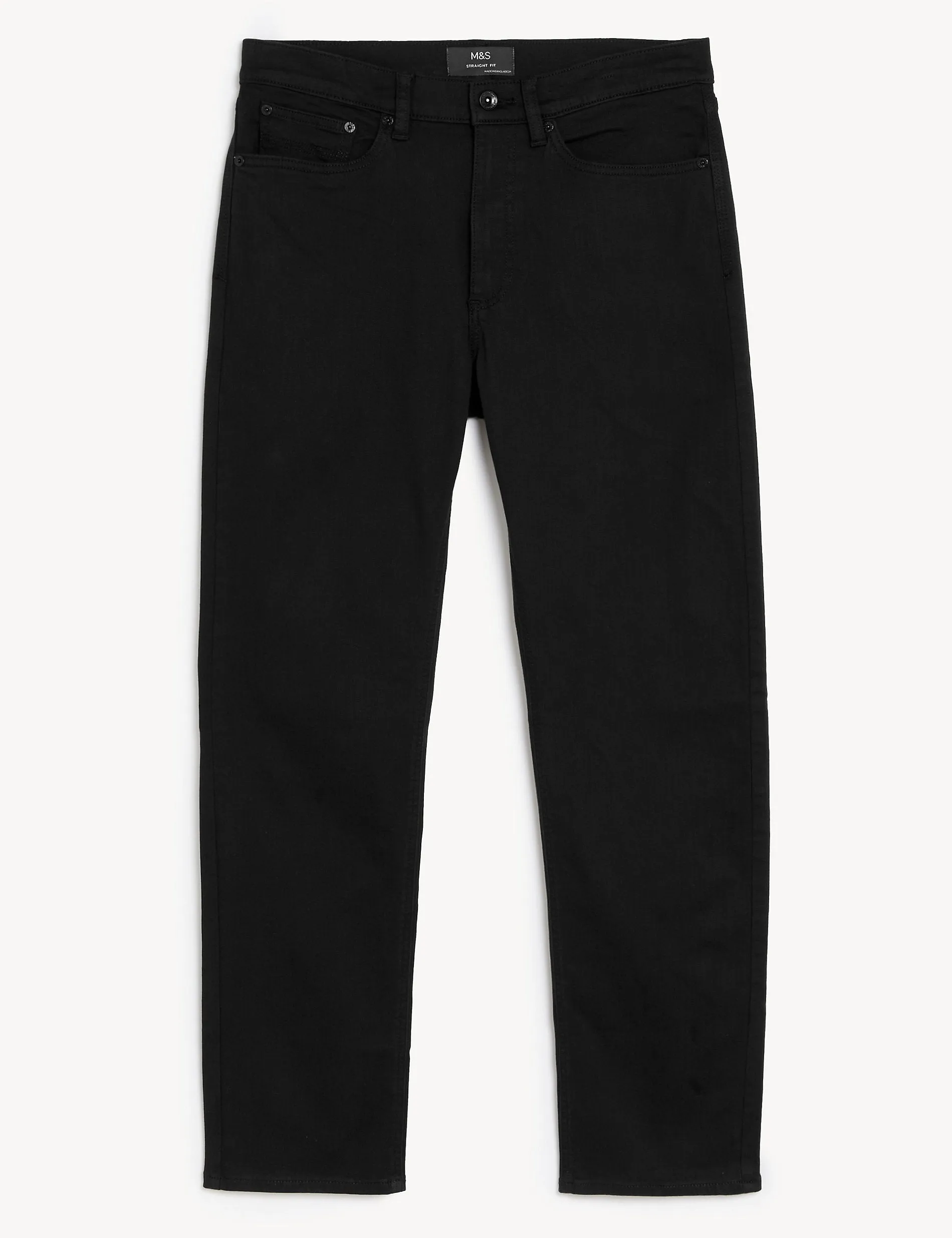 Marks & Spencer 360 Flex Straight Fit Jeans, Black