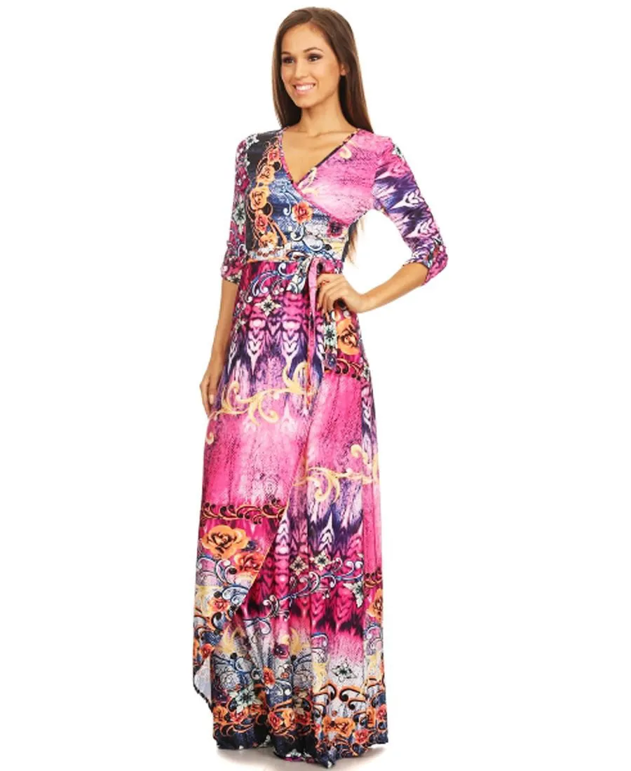 Maxi Dress with Sleeves Jlos Pink Two