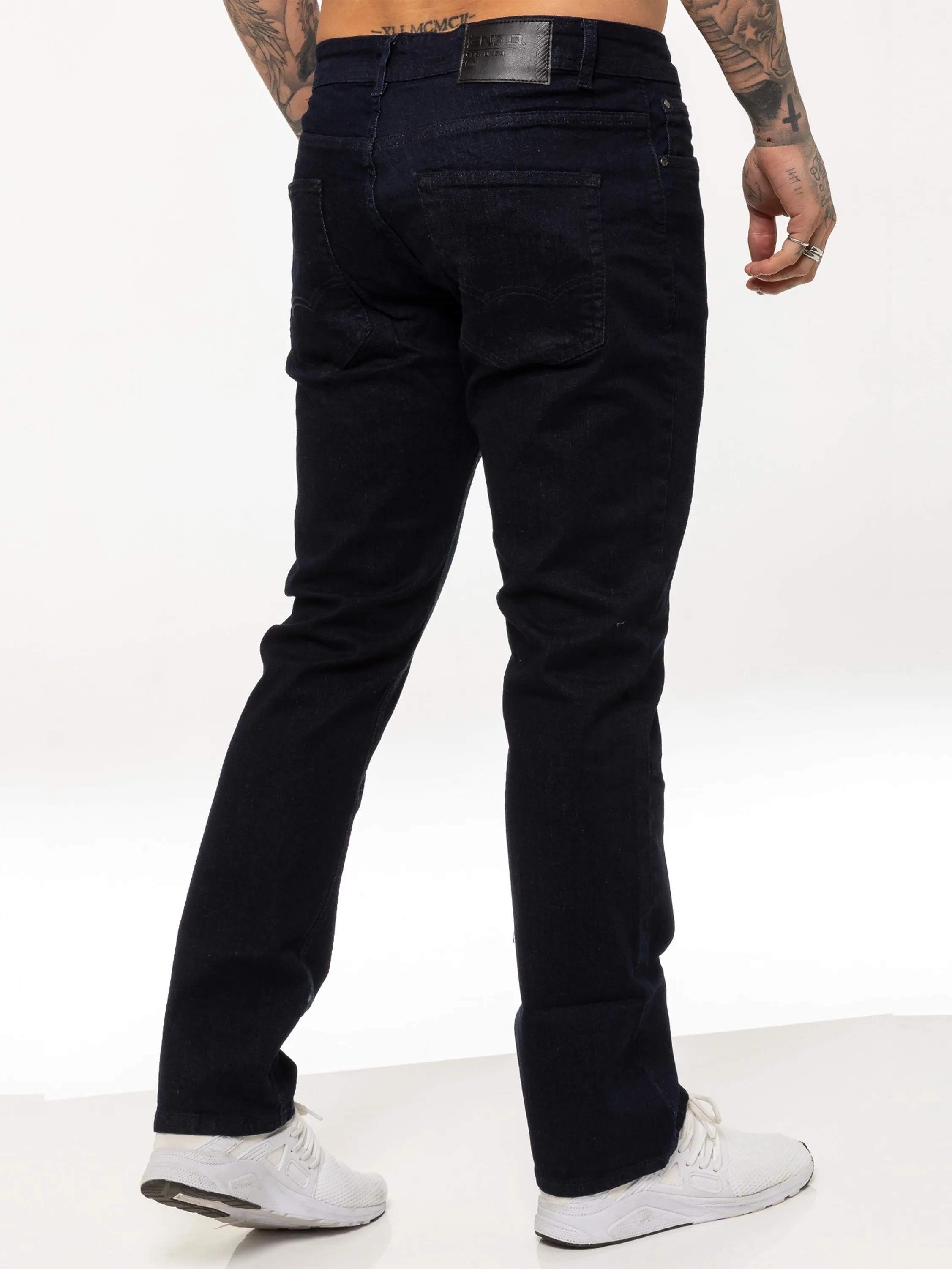 Mens Regular Fit Stretch Denim Jeans | Enzo Designer Menswear