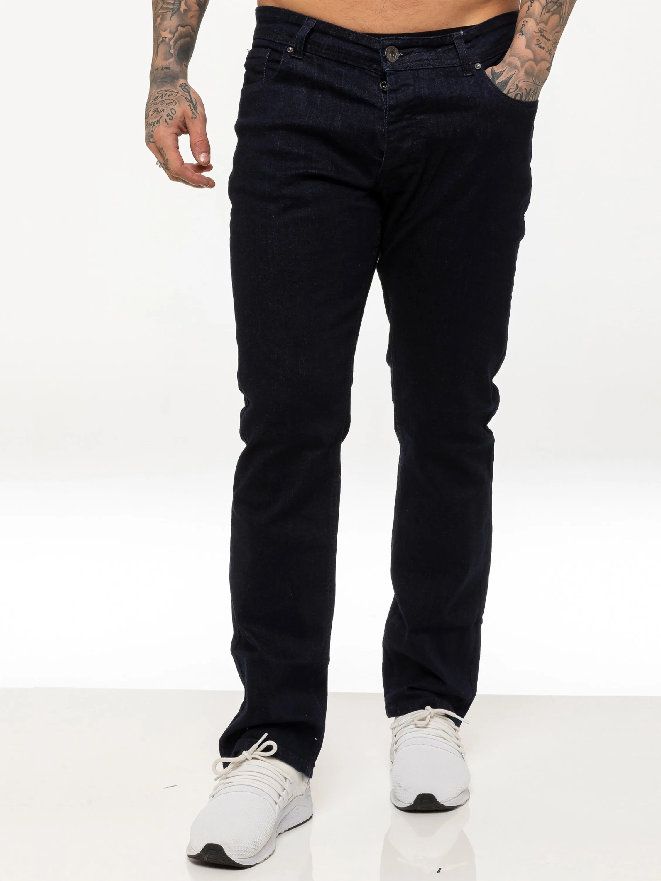 Mens Regular Fit Stretch Denim Jeans | Enzo Designer Menswear