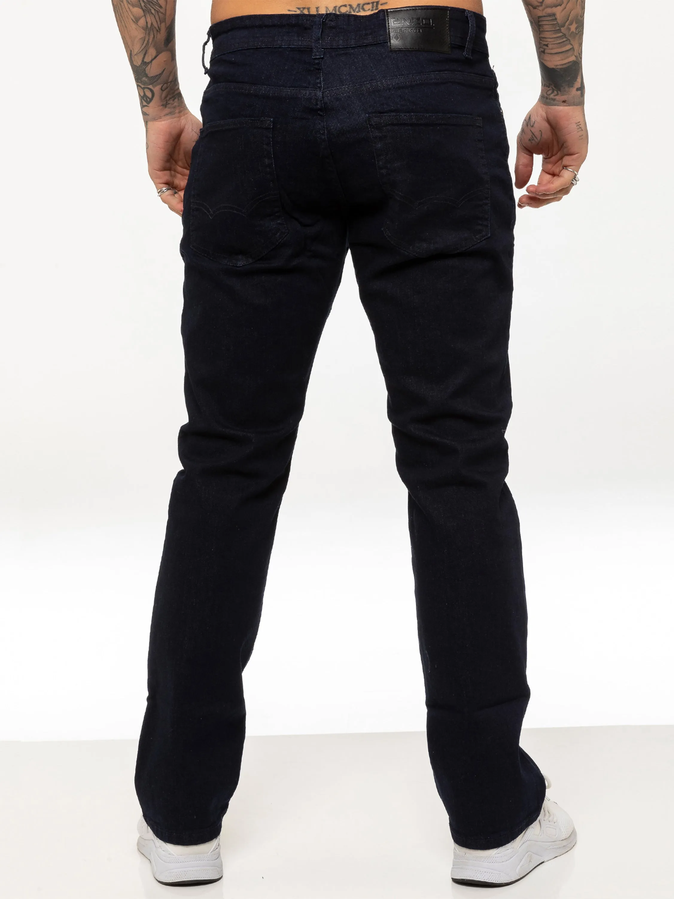 Mens Regular Fit Stretch Denim Jeans | Enzo Designer Menswear