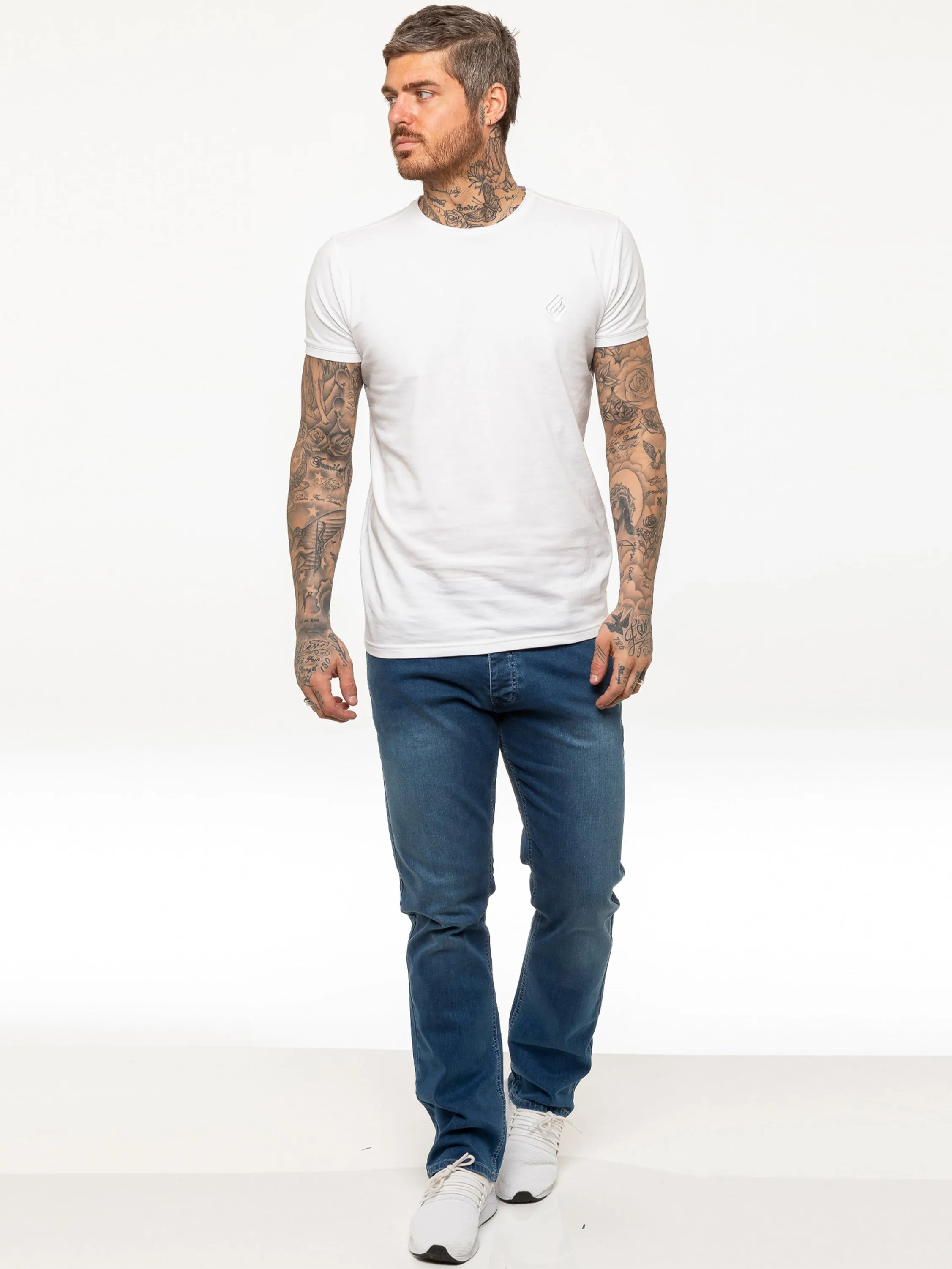 Mens Regular Fit Stretch Denim Jeans | Enzo Designer Menswear