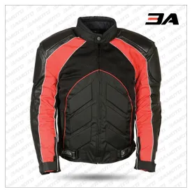 Mesh & Leather Red Body Armor Jacket