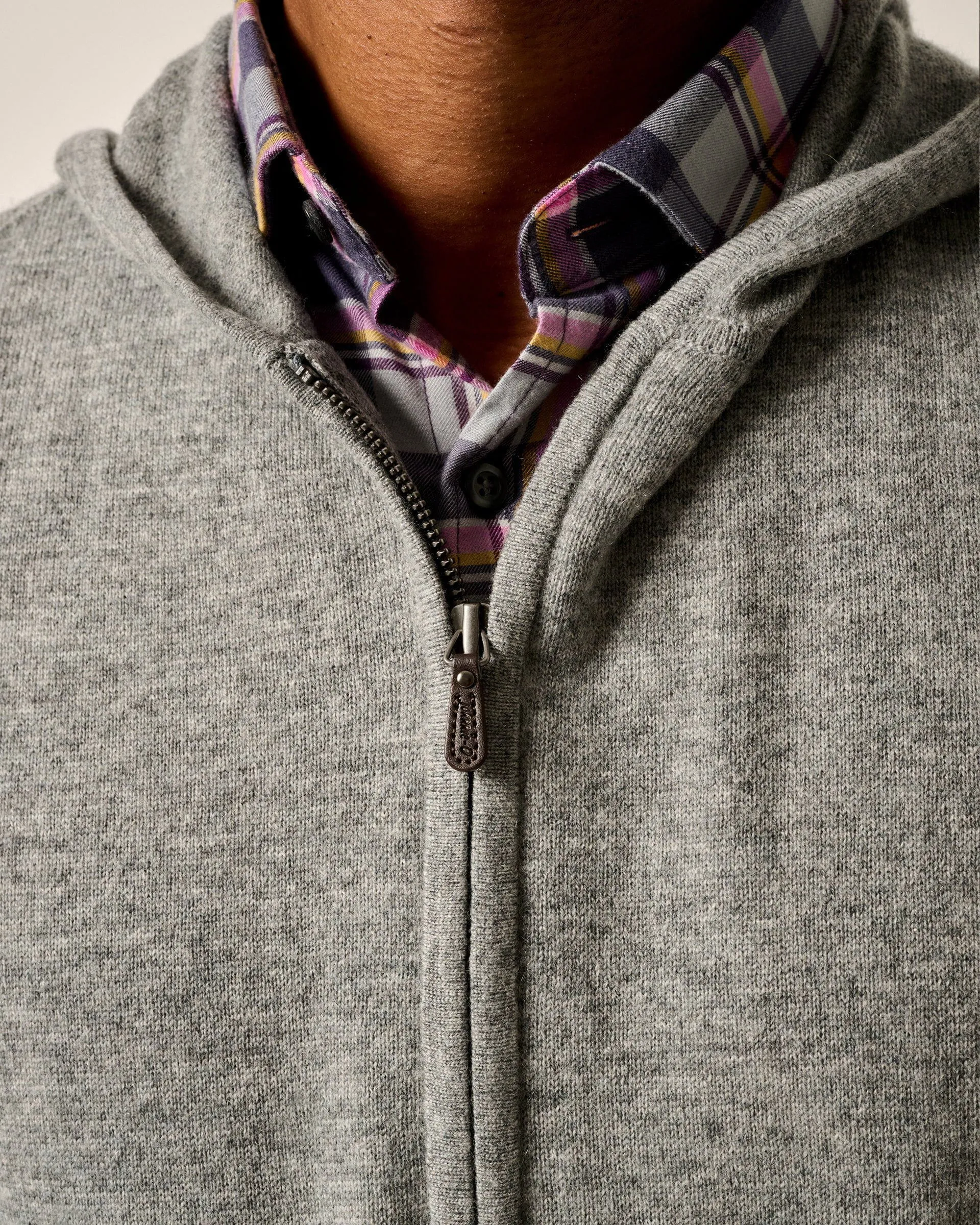 Mitch Wool Cashmere Blend 1/4 Zip Hoodie