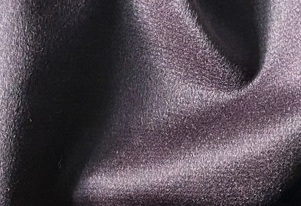 Moody Amethyst & Black Angora Blend Coating (Made in Italy)