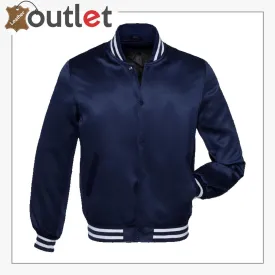 Navy Blue Satin Jacket