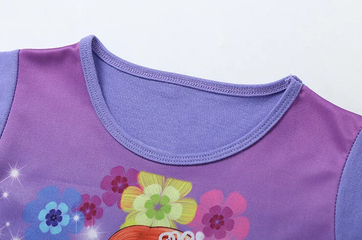 New 3-10Y Kids Short Sleeve Princess Dress