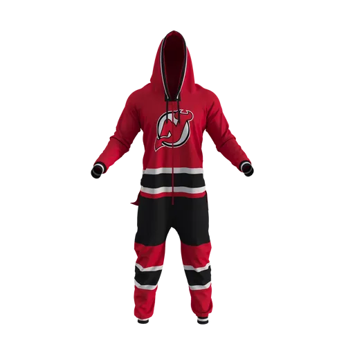 New Jersey Devils NHL Hockey Sockey Men's Red Team Uniform Onesie