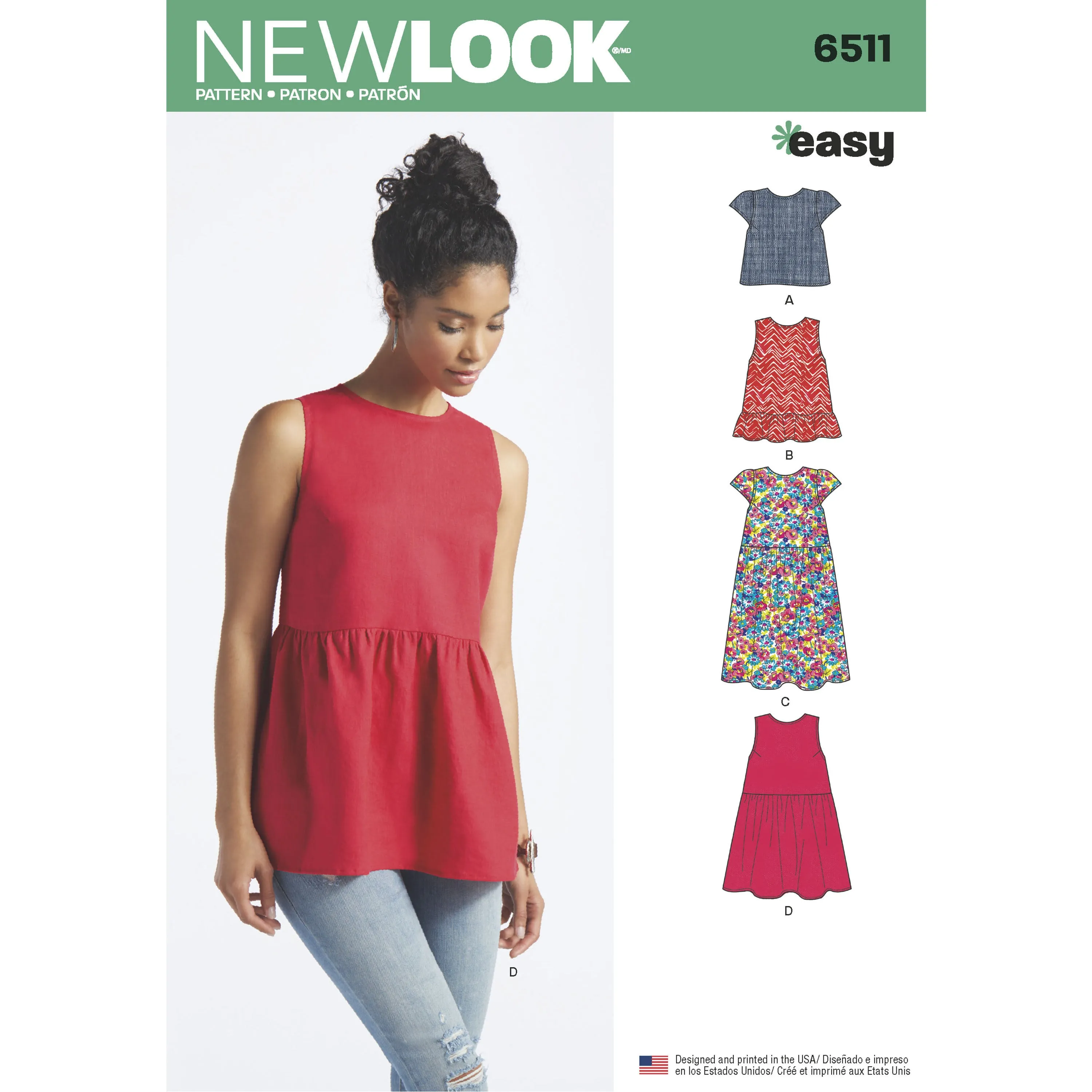 NL6511 Tops With Length and Sleeve Variations