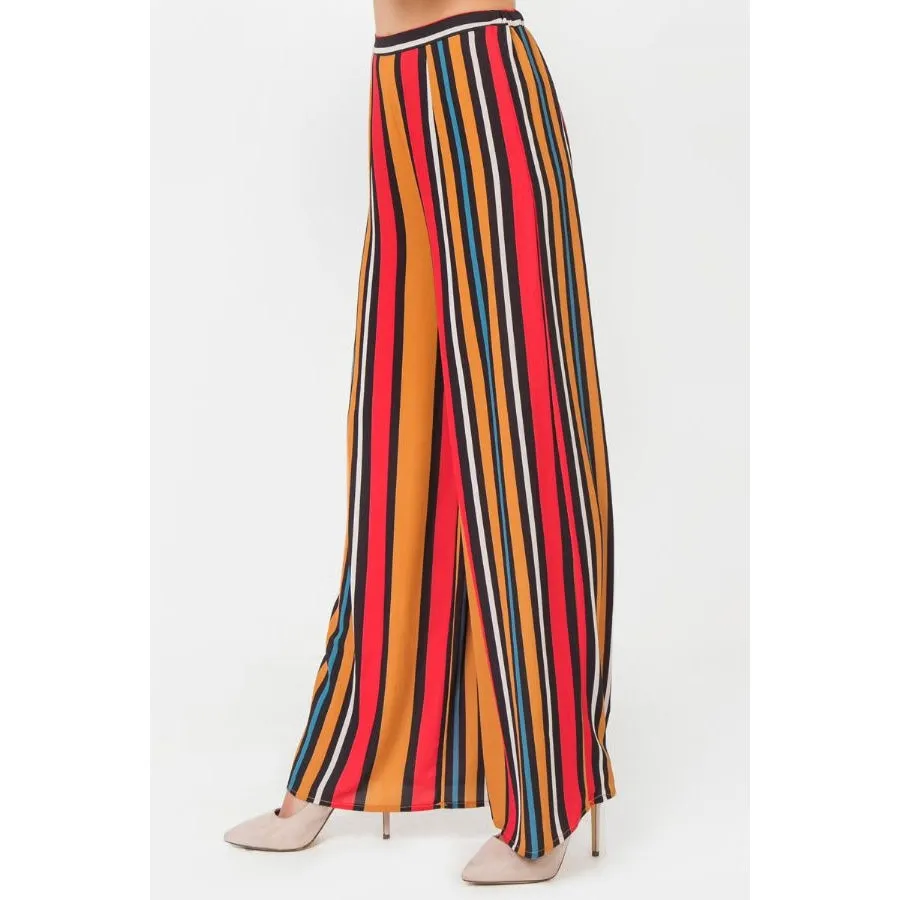 Orange Multi Striped palazzo pants