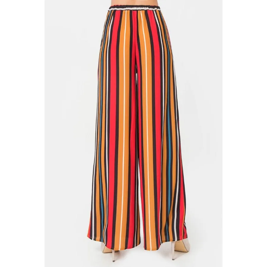 Orange Multi Striped palazzo pants